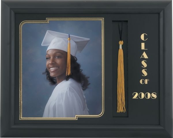 321 Blk Satin Graduation Frame to Hold an 8x10 image