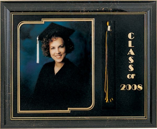 Black Gold Marble (IL15) Graduate Tassel Frame to Hold an 8x10 Image 