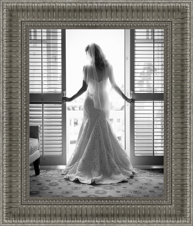 wedding frame for bridal portrait