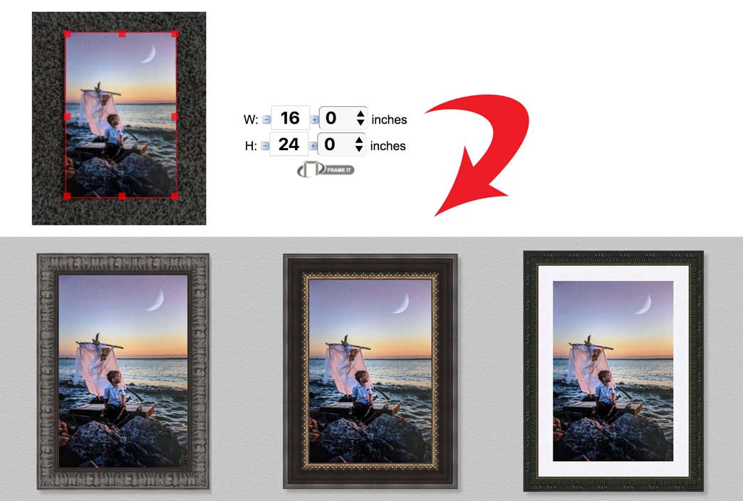 Stoffelijk overschot eend dik Online Framing - Preview Frames With Your Existing Art